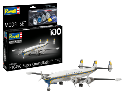 1:144 Revell 63745 Lockheed L.1049G Super Constellation - Lufthansa 100 - Duits Passagiersvliegtuig - Model Set - Rev63745 1 - REV63745