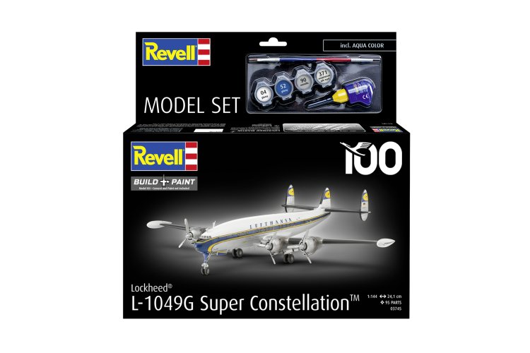 1:144 Revell 63745 Lockheed L.1049G Super Constellation - Lufthansa 100 - Duits Passagiersvliegtuig - Model Set - Rev63745 10 - REV63745