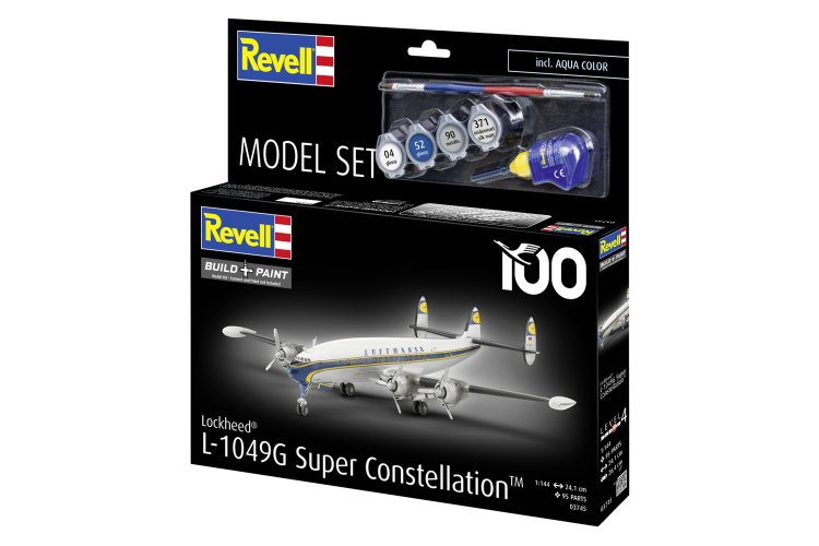 1:144 Revell 63745 Lockheed L.1049G Super Constellation - Lufthansa 100 - Duits Passagiersvliegtuig - Model Set - Rev63745 11 - REV63745