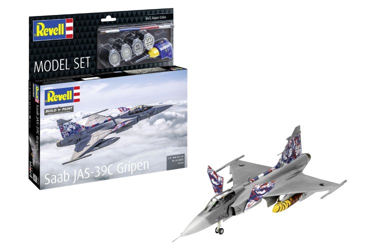 1:72 Revell 63776 Saab JAS-39C Gripen - Zweeds Gevechtsvliegtuig  - Straaljager - Model Set - Rev63776 1 - REV63776
