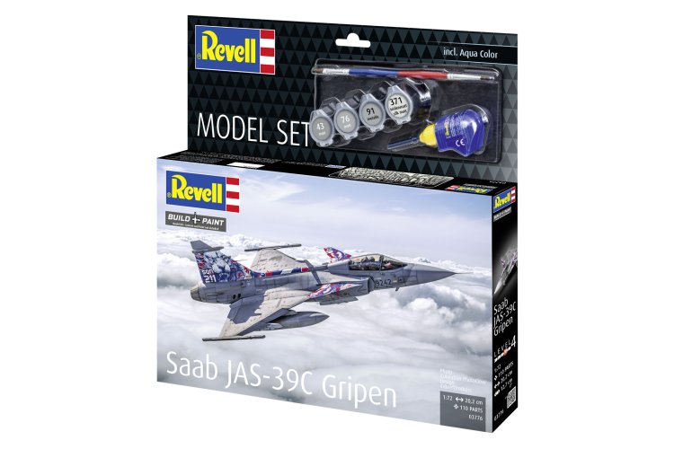 1:72 Revell 63776 Saab JAS-39C Gripen - Zweeds Gevechtsvliegtuig  - Straaljager - Model Set - Rev63776 22 - REV63776