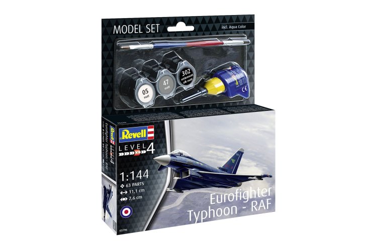 1:144 Revell 63796 Eurofighter Typhoon - RAF - Straaljager - Model Set - Rev63796 8a - REV63796