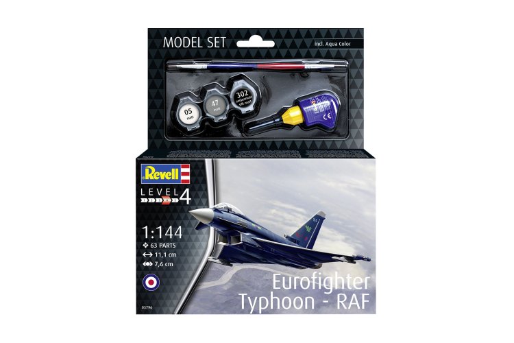 1:144 Revell 63796 Eurofighter Typhoon - RAF - Straaljager - Model Set - Rev63796 9a - REV63796