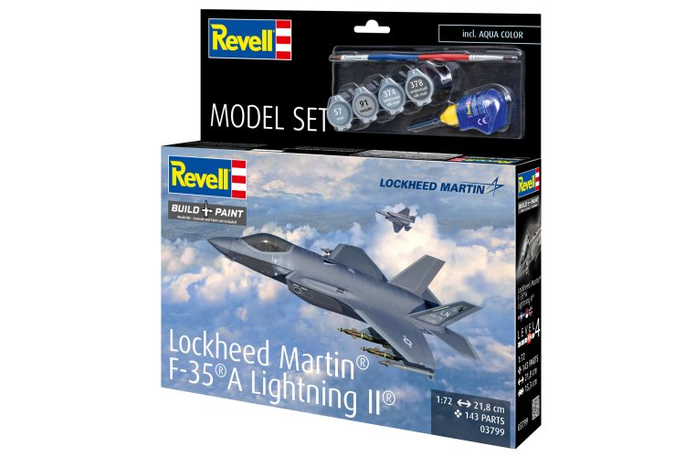 1:72 Revell 63799 Lockheed Martin F-35A Lightning II&reg; - Jet Fighter - Model Set - Rev63799 13 - REV63799