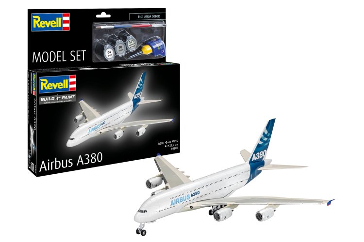 1:288 Revell 63808 Airbus A380 Aircraft - Model Set - Rev63808 1x - REV63808