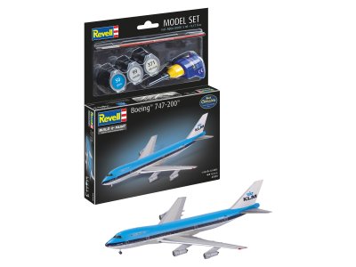 1:450 Revell 63999 Boeing 747-200 KLM Jumbo Jet - Dutch Passenger Aircraft - Model Set - Rev63999 1 1 - REV63999