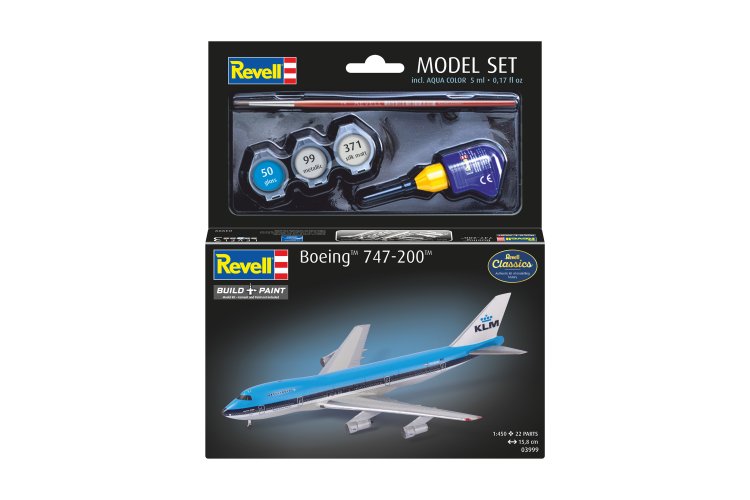 1:450 Revell 63999 Boeing 747-200 KLM Jumbo Jet - Dutch Passenger Aircraft - Model Set - Rev63999 4 - REV63999