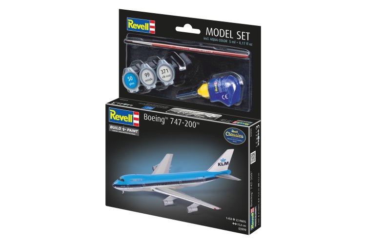 1:450 Revell 63999 Boeing 747-200 KLM Jumbo Jet - Dutch Passenger Aircraft - Model Set - Rev63999 5 - REV63999