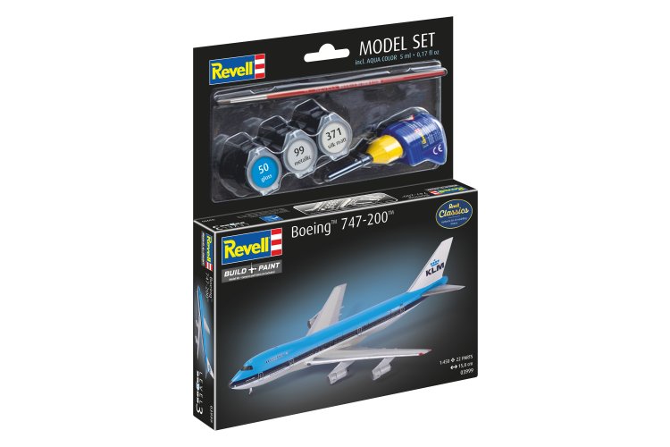 1:450 Revell 63999 Boeing 747-200 KLM Jumbo Jet - Dutch Passenger Aircraft - Model Set - Rev63999 6 - REV63999