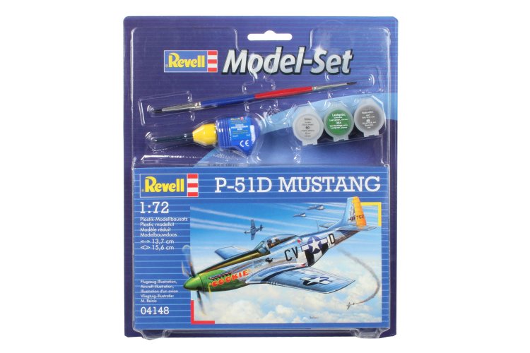 1:72 Revell 64148 P-51D Mustang Plane - Model Set - Rev64148 1 1 - REV64148