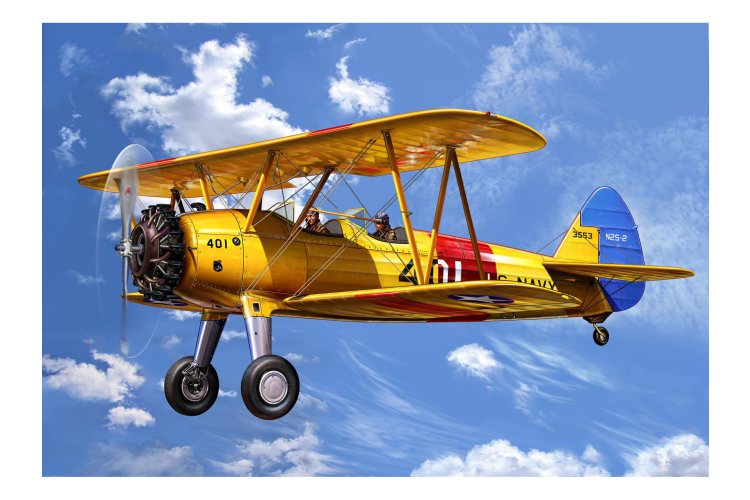 1:72 Revell 64676 Stearman Kaydet Plane - Model Set - Rev64676 2 - REV64676