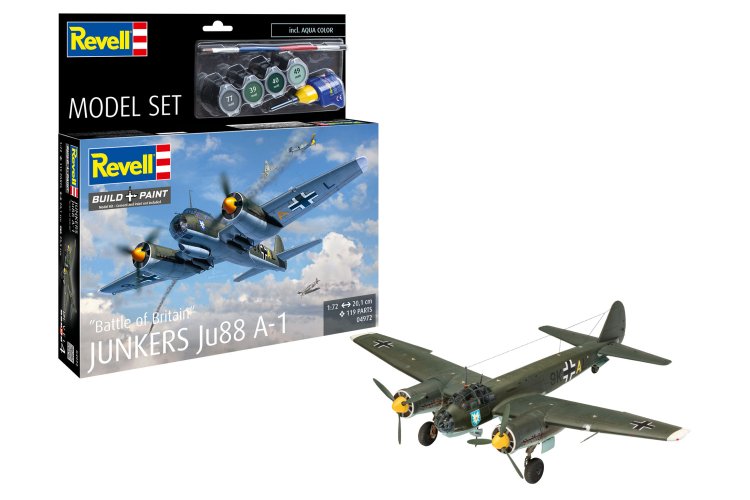 1:72 Revell 64972 Junkers Ju88 A-1 - Battle of Britain - Propeller Aircraft - Model Set - Rev64972 1x - REV64972