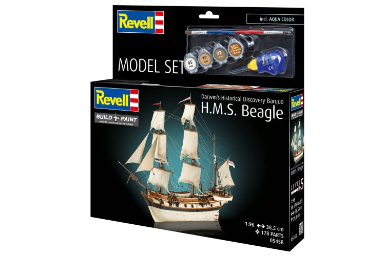 1:96 Revell 65458 H.M.S. Beagle - Darwin's Historical Discovery Barque - Ship - Model Set - Rev65458 13 - REV65458