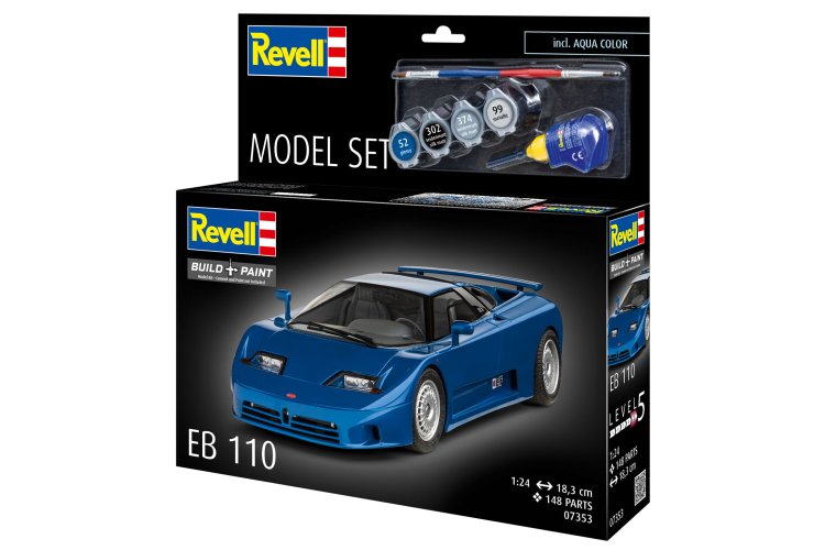 1:24 Revell 67353 Bugatti EB 110 - Italiaanse Supercar - Auto - Model Set - Rev67353 10 - REV67353