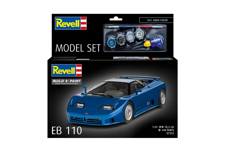 1:24 Revell 67353 Bugatti EB 110 - Italiaanse Supercar - Auto - Model Set - Rev67353 9 - REV67353