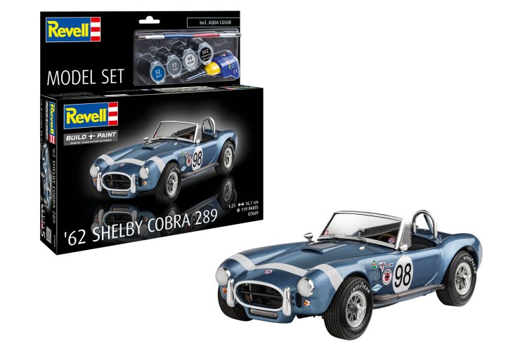 1:25 Revell 67669  62 Shelby Cobra 289 Car - Model Set - Rev67669 1 - REV67669