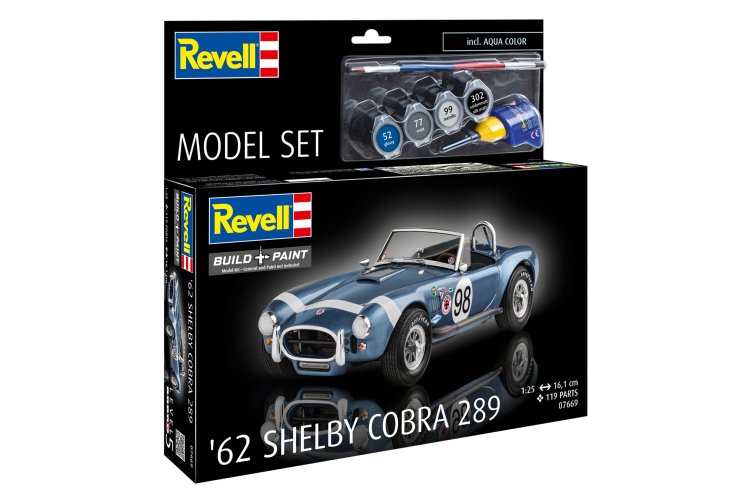 1:25 Revell 67669  62 Shelby Cobra 289 Car - Model Set - Rev67669 11 - REV67669