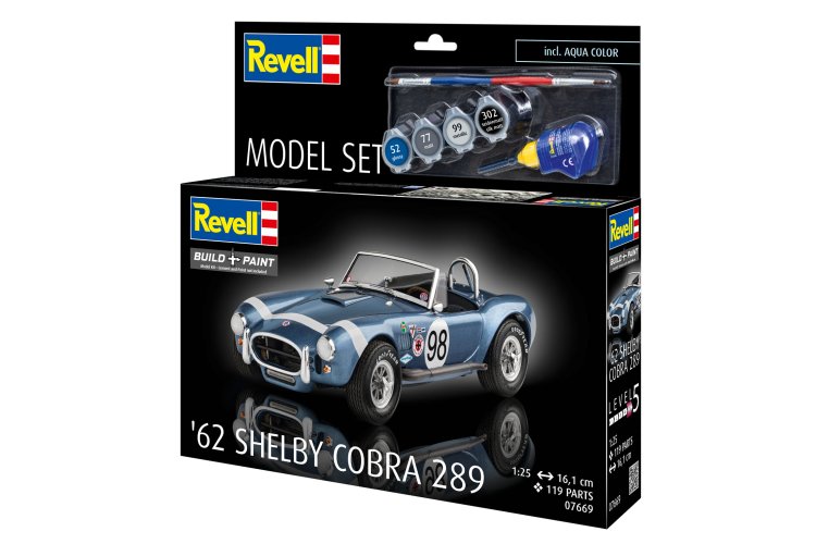 1:25 Revell 67669  62 Shelby Cobra 289 Car - Model Set - Rev67669 13 - REV67669