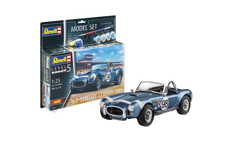 1:25 Revell 67669  62 Shelby Cobra 289 Car - Model Set - Rev67669 - REV67669