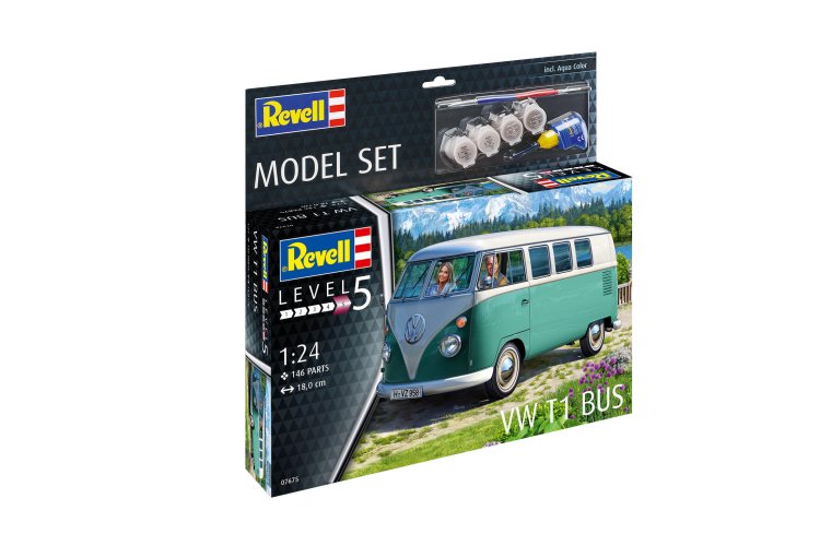 1:24 Revell 67675 Volkswagen VW T1 Bus - Model Set - Rev67675 1 - REV67675