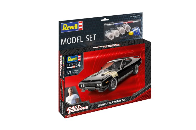 1:24 Revell 67692 Fast & Furious - Dominic's 1971 Plymouth GTX - Model Set - Rev67692 1 1 - REV67692