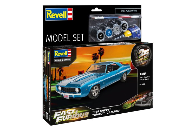 1:25 Revell 67694 Fast & Furious 1969 Chevy Camaro Yenko - Model Set - Rev67694 10 - REV67694