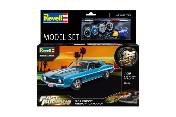 1:25 Revell 67694 Fast & Furious 1969 Chevy Camaro Yenko - Model Set - Rev67694 11 - REV67694