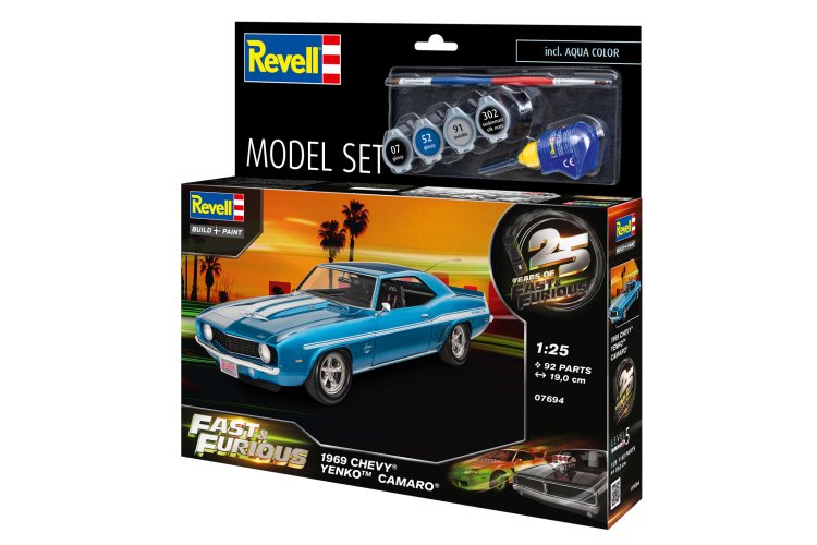 1:25 Revell 67694 Fast & Furious 1969 Chevy Camaro Yenko - Model Set - Rev67694 12 - REV67694