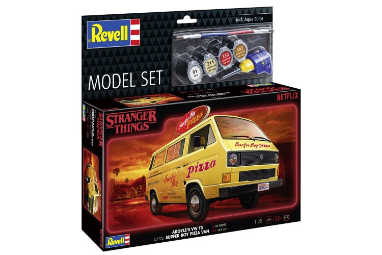 1:25 Revell 67725 Stranger Things - Surfer Boy Argyle's VW T3 Pizza Bus - Model Set - Rev67725 20 - REV67725