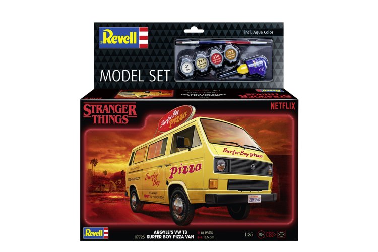1:25 Revell 67725 Stranger Things - Surfer Boy Argyle's VW T3 Pizza Bus - Model Set - Rev67725 30 - REV67725
