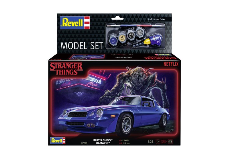 1:25 Revell 67728 Stranger Things - Billy's Chevrolet Chevy Camaro - American Car - Model Set - Rev67728 11 - REV67728