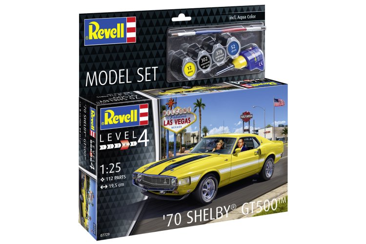 1:25 Revell 67729 Ford 1970 Shelby Mustang GT500 - Amerikaanse Auto - Model Set - Rev67729 3x - REV67729
