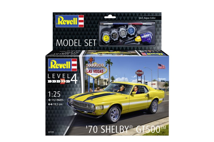 1:25 Revell 67729 Ford 1970 Shelby Mustang GT500 - Amerikaanse Auto - Model Set - Rev67729 4x - REV67729