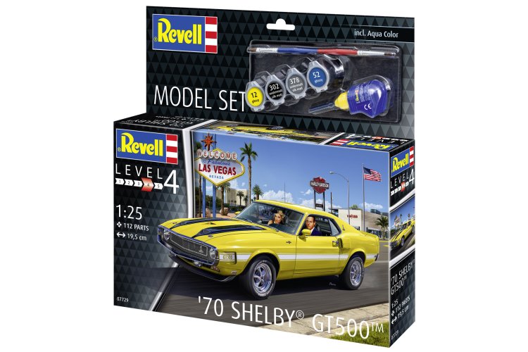 1:25 Revell 67729 Ford 1970 Shelby Mustang GT500 - Amerikaanse Auto - Model Set - Rev67729 5x - REV67729