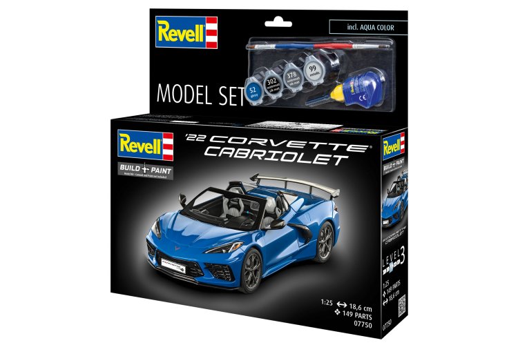 1:25 Revell 67750 Chevrolet '22 Corvette Cabriolet - Amerikaanse Auto - Model Set - Rev67750 5 - REV67750