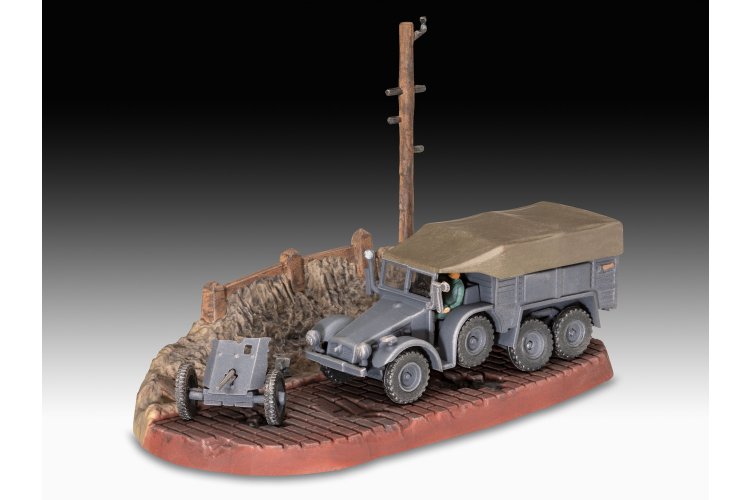 1:76 Revell 73344 Krupp Protze KFZ 69 with 3.7cm Pak &ndash; Military Vehicle &ndash; Starter Kit - Rev73344 9 - REV73344