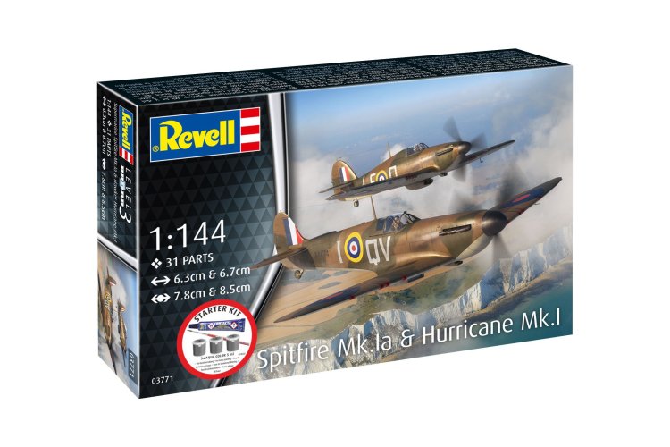 1:144 Revell 73771 Spitfire Mk.1a & Hurricane Mk.1 &ndash; WWII British Propeller Aircraft &ndash; Starter Kit - Rev73771 20 - REV73771