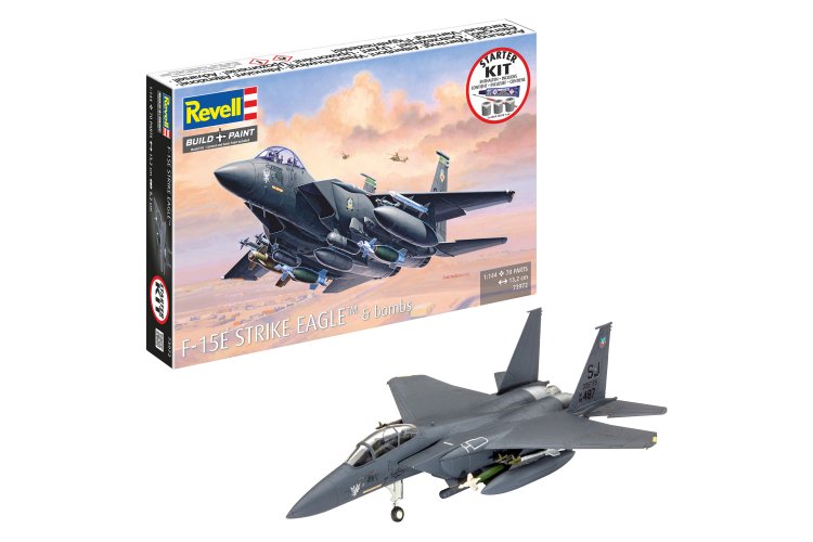 1:144 Revell 73972 McDonnell Douglas F-15E Strike Eagle & bombs - Straaljager - Starter Kit - Rev73972 1i - REV73972