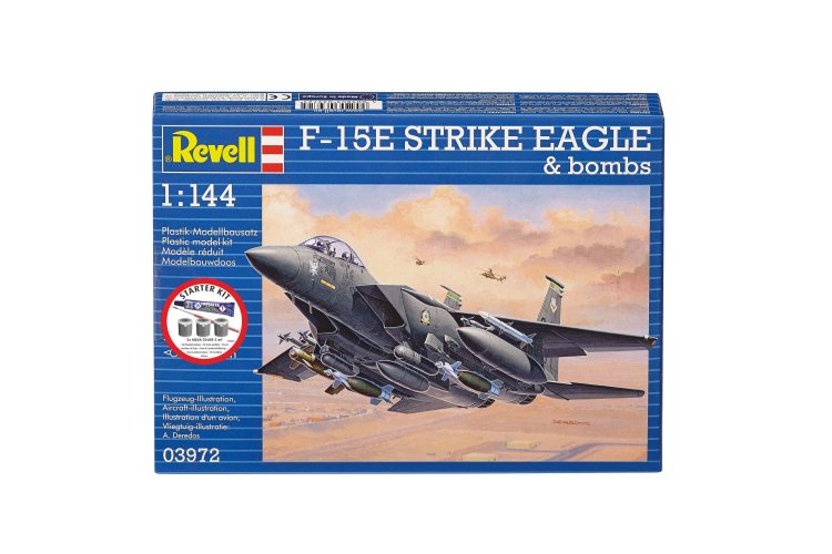 1:144 Revell 73972 McDonnell Douglas F-15E Strike Eagle & Bombs &ndash; Jet Fighter &ndash; Starter Kit - Rev73972 7 - REV73972