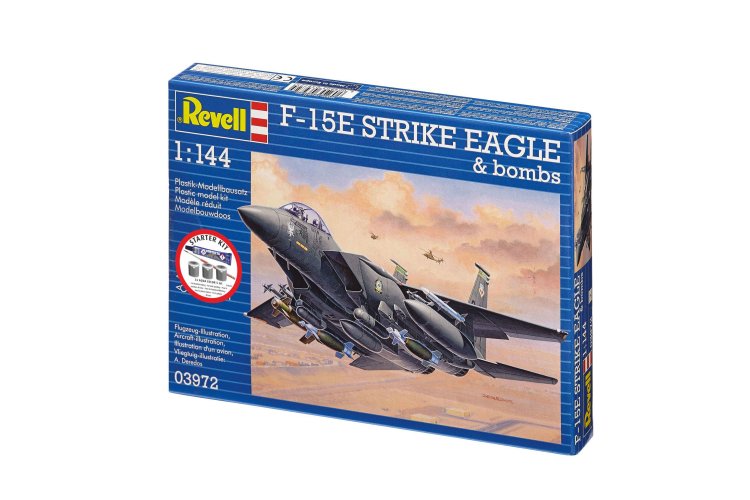 1:144 Revell 73972 McDonnell Douglas F-15E Strike Eagle & Bombs &ndash; Jet Fighter &ndash; Starter Kit - Rev73972 8 - REV73972