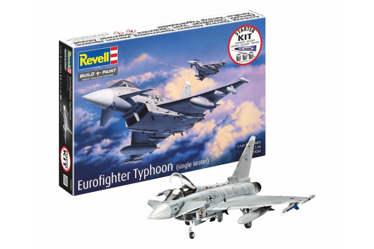 1:144 Revell 74282 Eurofighter Typhoon &ndash; Single Seater &ndash; European Jet Fighter &ndash; Starter Kit - Rev74282 1 - REV74282
