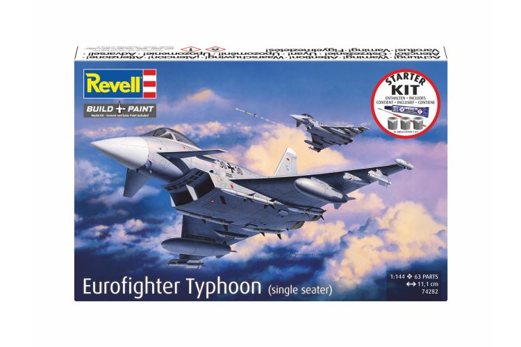 1:144 Revell 74282 Eurofighter Typhoon &ndash; Single Seater &ndash; European Jet Fighter &ndash; Starter Kit - Rev74282 8 - REV74282