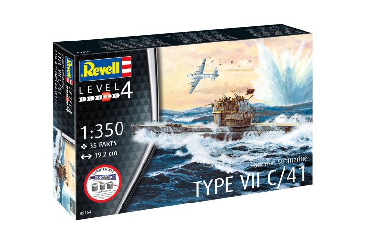 1:350 Revell 75154 Duitse Onderzee&euml;r Type VII C/41 - WWII U-boot - Starter Kit - Rev75154 8 - REV75154