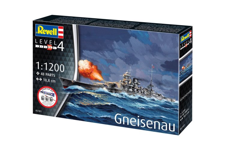 1:1200 Revell 75181 Gneisenau &ndash; Scharnhorst-class &ndash; WWII German Warship &ndash; Battleship &ndash; Starter Kit - Rev75181 11 - REV75181