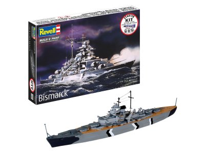 1:1200 Revell 75802 Bismarck &ndash; WWII Battleship Bismarck-class &ndash; German Warship &ndash; Starter Kit - Rev75802 1i - REV75802