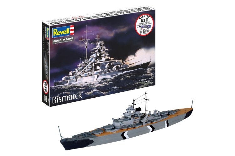 1:1200 Revell 75802 Bismarck - WWII Slagschip Bismarck-klasse - Duits Oorlogsschip - Starter Kit - Rev75802 1i - REV75802