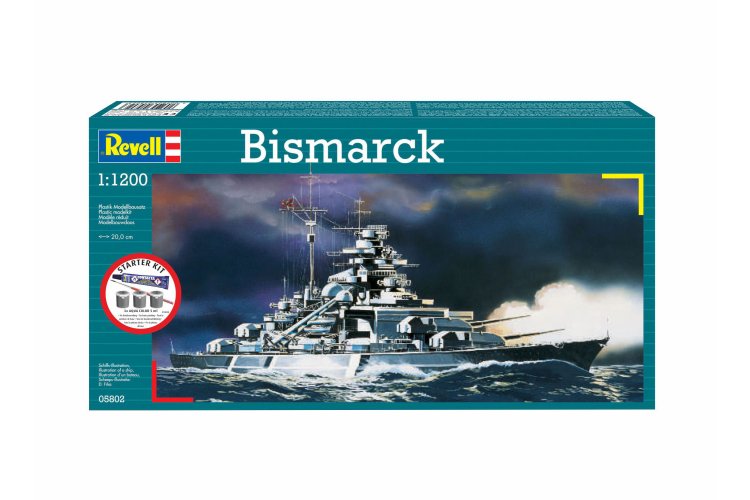 1:1200 Revell 75802 Bismarck - WWII Slagschip Bismarck-klasse - Duits Oorlogsschip - Starter Kit - Rev75802 5 - REV75802