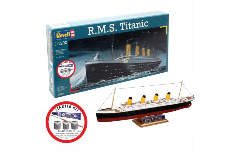 1:1200 Revell 75804 R.M.S. Titanic &ndash; Olympic-Class Ocean Liner &ndash; Passenger Ship &ndash; Starter Kit - Rev75804 1 - REV75804