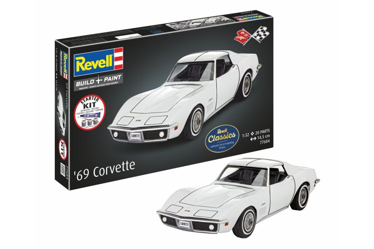 1:32 Revell 77684 Chevrolet Corvette C3 '69 &ndash; American Sports Car &ndash; Starter Kit - Rev77684 1 - REV77684