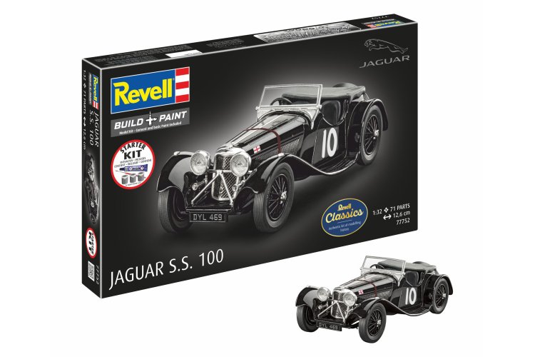 1:32 Revell 77752 Jaguar S.S. 100 - Britse Auto - Starter Kit - Rev77752 1 - REV77752